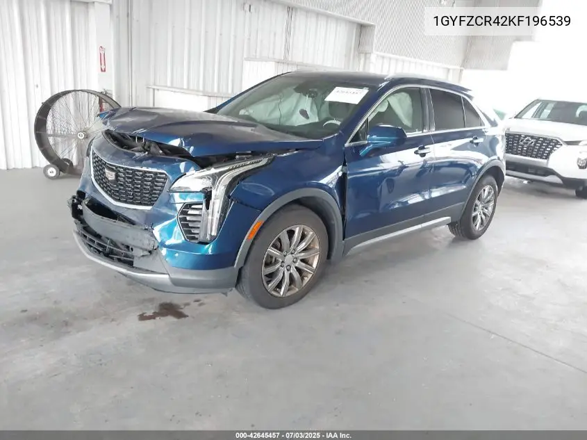 2019 Cadillac Xt4 Premium Luxury VIN: 1GYFZCR42KF196539 Lot: 42645457
