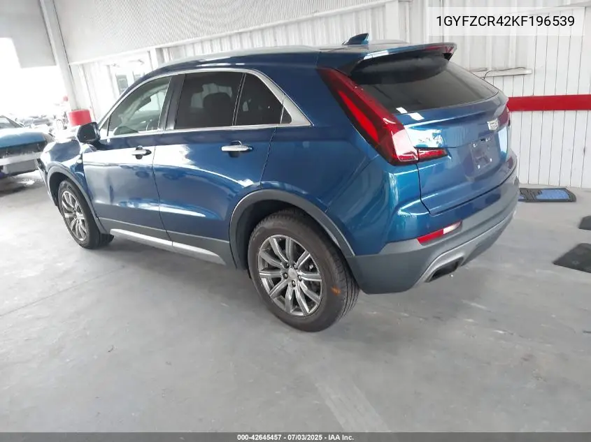 2019 Cadillac Xt4 Premium Luxury VIN: 1GYFZCR42KF196539 Lot: 42645457