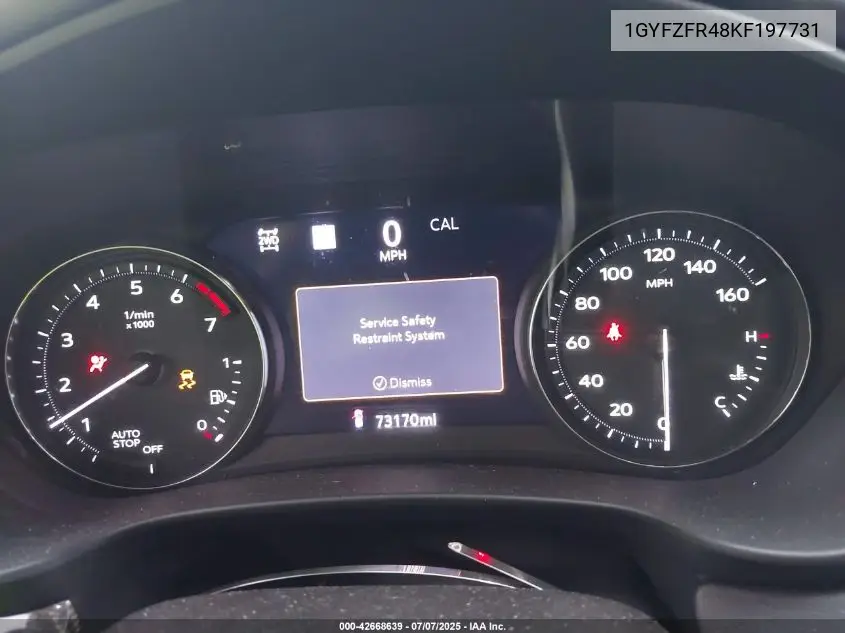 2019 Cadillac Xt4 Sport VIN: 1GYFZFR48KF197731 Lot: 42668639