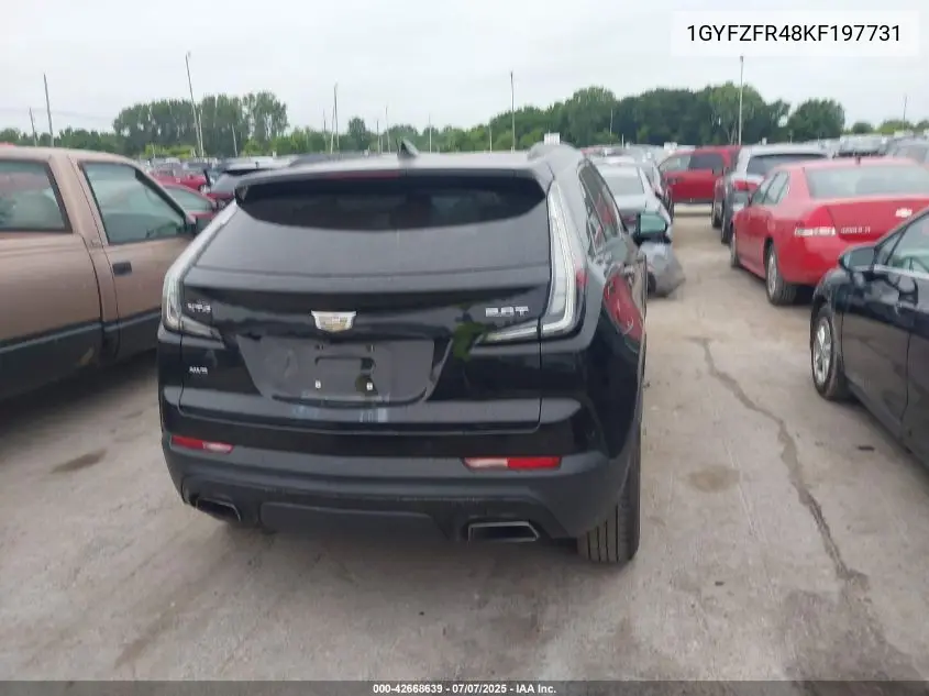 2019 Cadillac Xt4 Sport VIN: 1GYFZFR48KF197731 Lot: 42668639