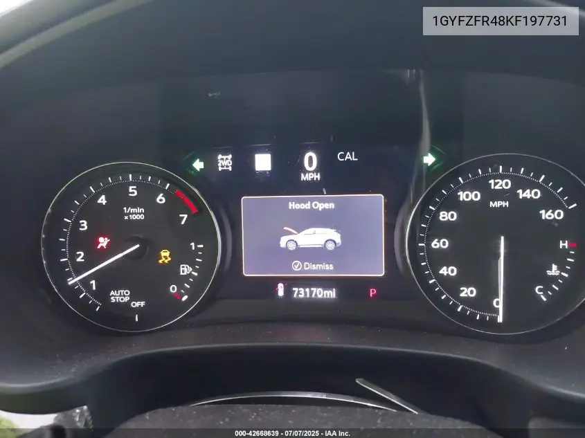 2019 Cadillac Xt4 Sport VIN: 1GYFZFR48KF197731 Lot: 42668639