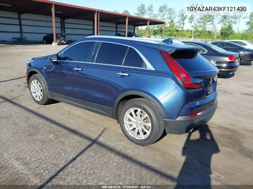 2019 Cadillac Xt4 Luxury VIN: 1GYAZAR43KF121430 Lot: 42678125