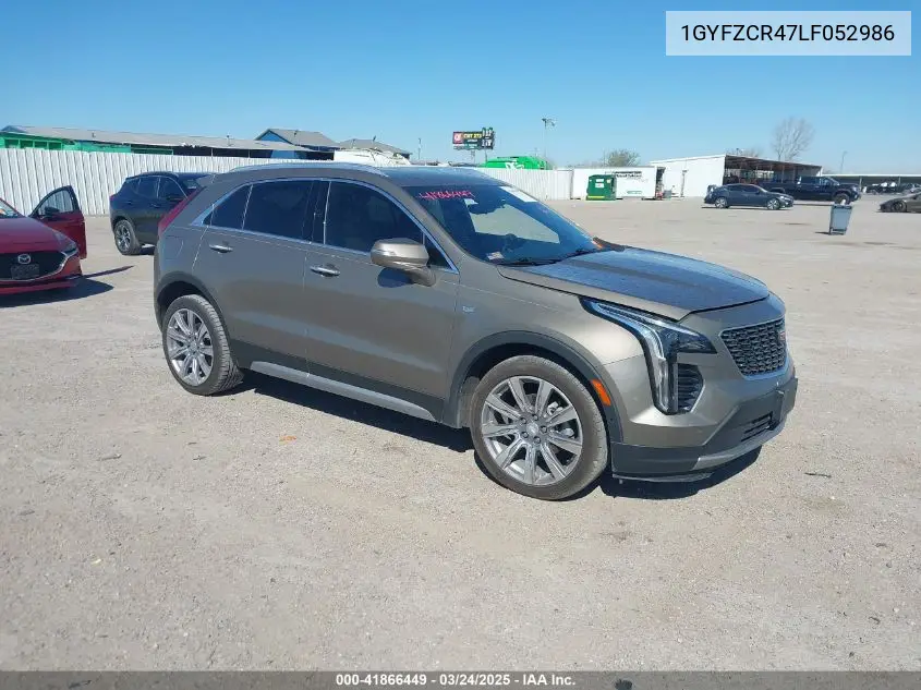 2020 Cadillac Xt4 Fwd Premium Luxury VIN: 1GYFZCR47LF052986 Lot: 41866449