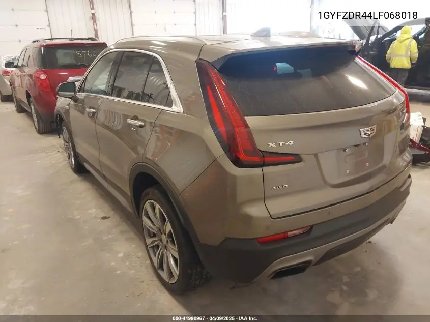2020 Cadillac Xt4 Awd Premium Luxury VIN: 1GYFZDR44LF068018 Lot: 41990967