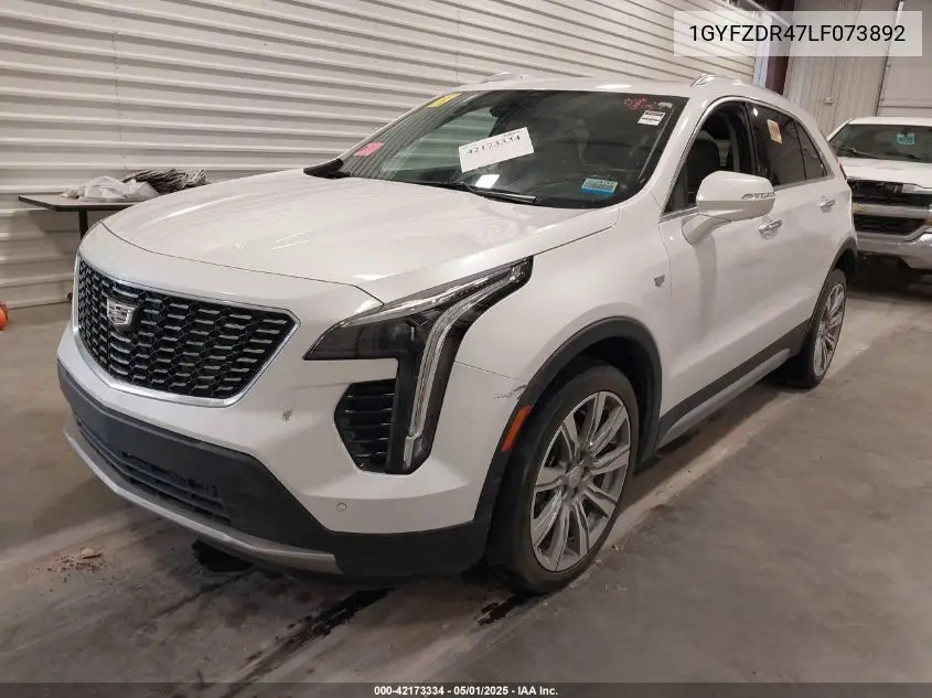 2020 Cadillac Xt4 Awd Premium Luxury VIN: 1GYFZDR47LF073892 Lot: 42173334