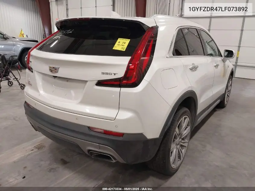 2020 Cadillac Xt4 Awd Premium Luxury VIN: 1GYFZDR47LF073892 Lot: 42173334