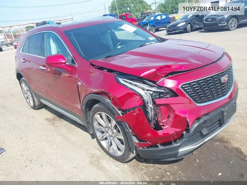 2020 Cadillac Xt4 Awd Premium Luxury VIN: 1GYFZDR41LF081454 Lot: 42589451