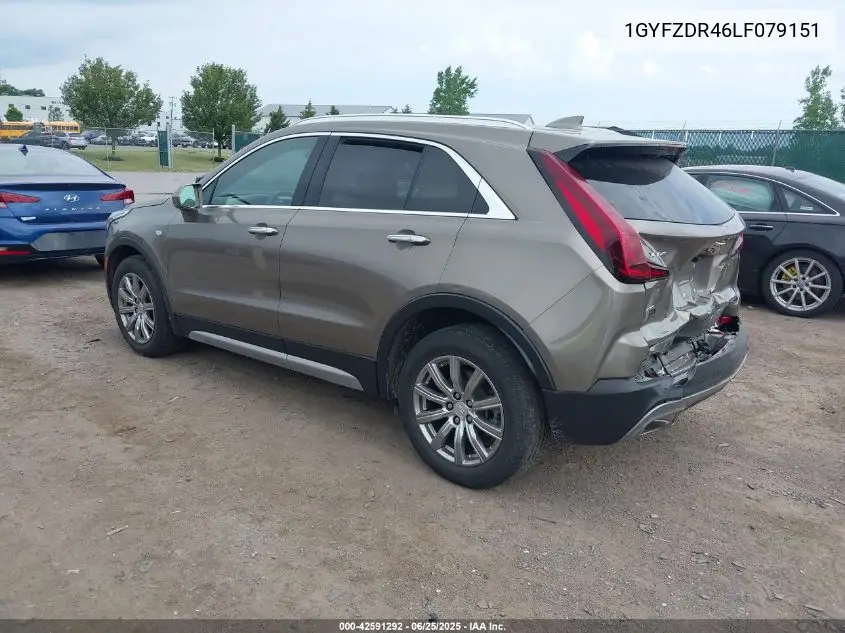2020 Cadillac Xt4 Awd Premium Luxury VIN: 1GYFZDR46LF079151 Lot: 42591292