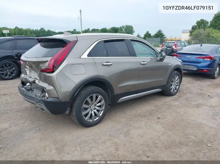 2020 Cadillac Xt4 Awd Premium Luxury VIN: 1GYFZDR46LF079151 Lot: 42591292