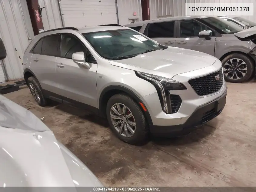 2021 Cadillac Xt4 Fwd Sport VIN: 1GYFZER40MF061378 Lot: 41744219