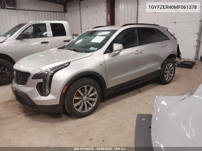 2021 Cadillac Xt4 Fwd Sport VIN: 1GYFZER40MF061378 Lot: 41744219