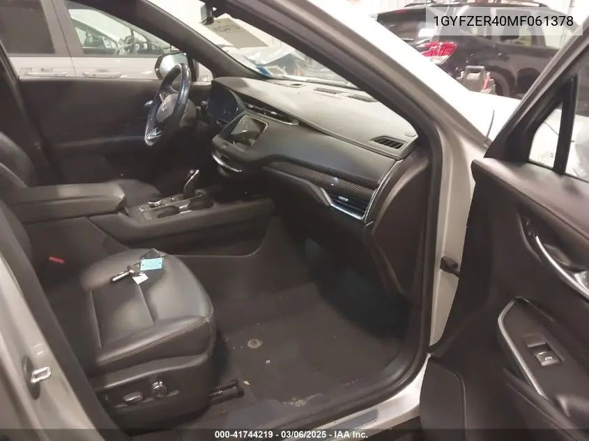 2021 Cadillac Xt4 Fwd Sport VIN: 1GYFZER40MF061378 Lot: 41744219