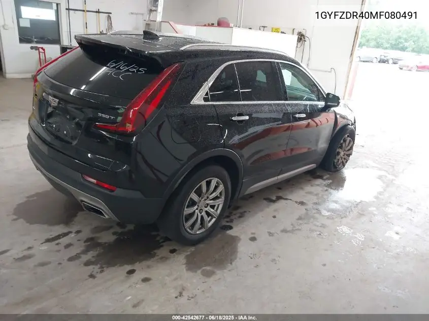 2021 Cadillac Xt4 Awd Premium Luxury VIN: 1GYFZDR40MF080491 Lot: 42542677