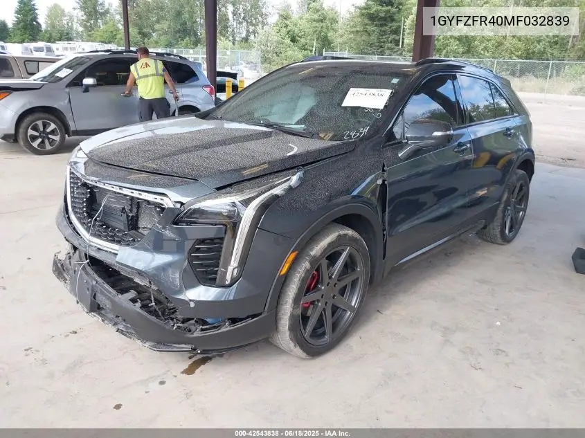 2021 Cadillac Xt4 Awd Sport VIN: 1GYFZFR40MF032839 Lot: 42543838