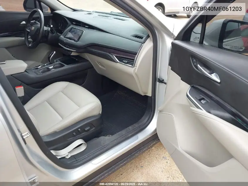 2021 Cadillac Xt4 Awd Luxury VIN: 1GYFZBR40MF061203 Lot: 42594120
