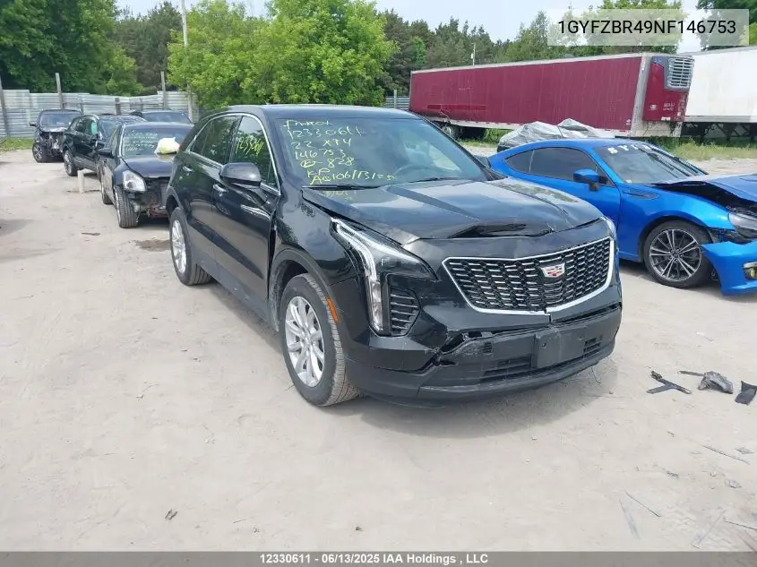 2022 Cadillac Xt4 VIN: 1GYFZBR49NF146753 Lot: 12330611