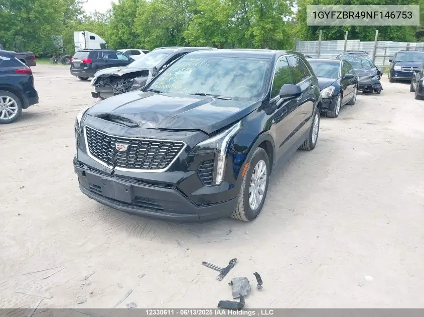 2022 Cadillac Xt4 VIN: 1GYFZBR49NF146753 Lot: 12330611
