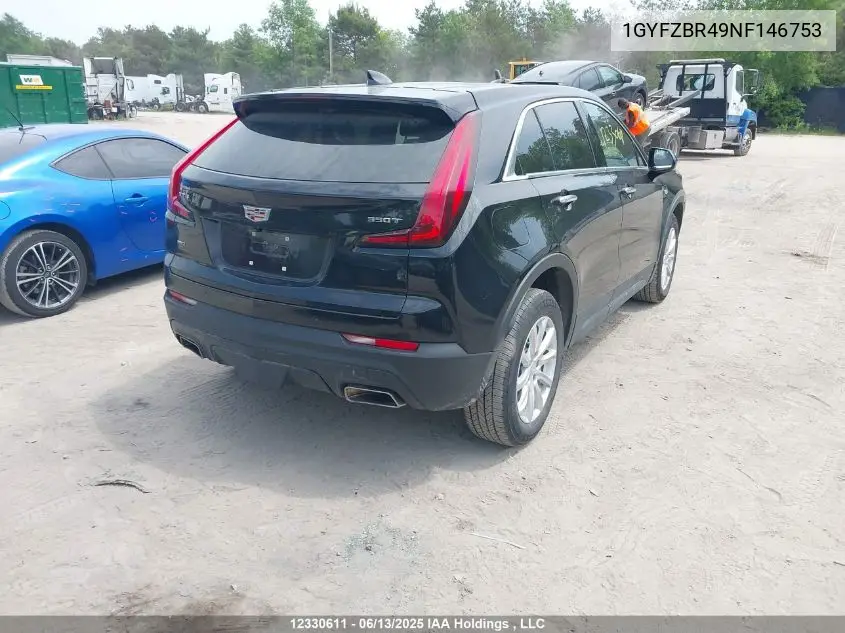 2022 Cadillac Xt4 VIN: 1GYFZBR49NF146753 Lot: 12330611