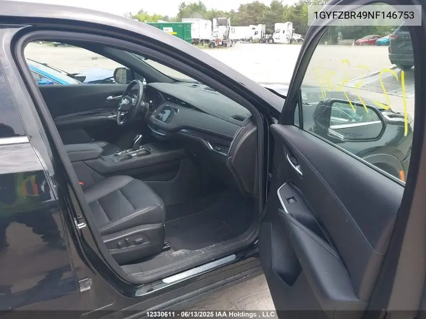 2022 Cadillac Xt4 VIN: 1GYFZBR49NF146753 Lot: 12330611