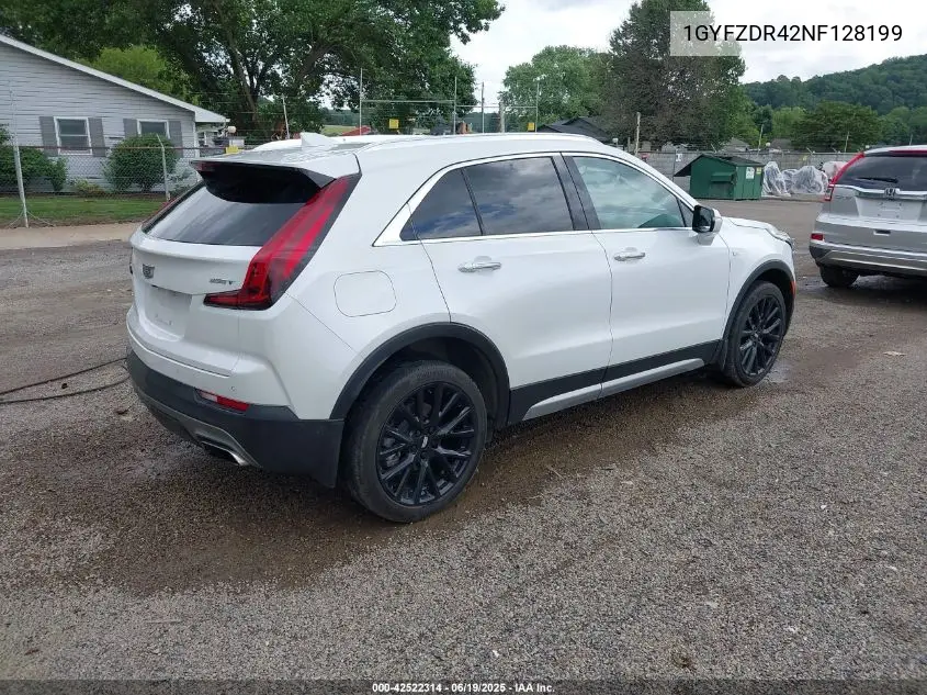 2022 Cadillac Xt4 Awd Premium Luxury VIN: 1GYFZDR42NF128199 Lot: 42522314