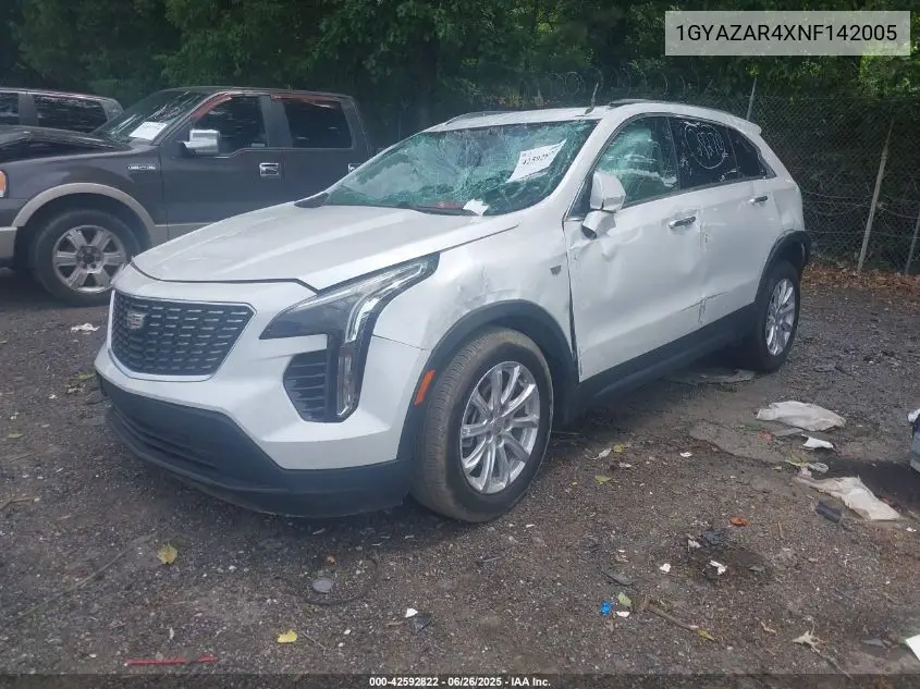 2022 Cadillac Xt4 Fwd Luxury VIN: 1GYAZAR4XNF142005 Lot: 42592822