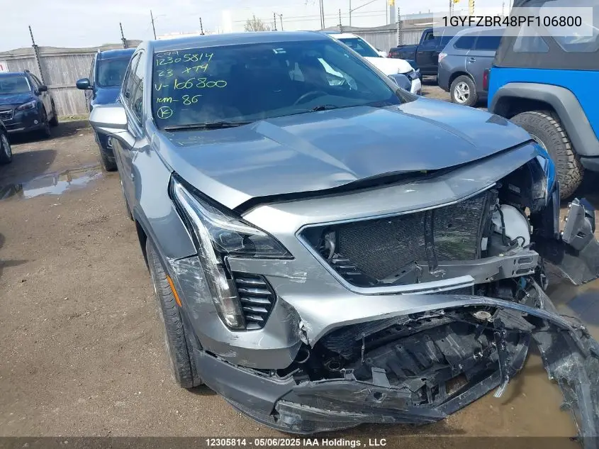 2023 Cadillac Xt4 Luxury VIN: 1GYFZBR48PF106800 Lot: 12305814
