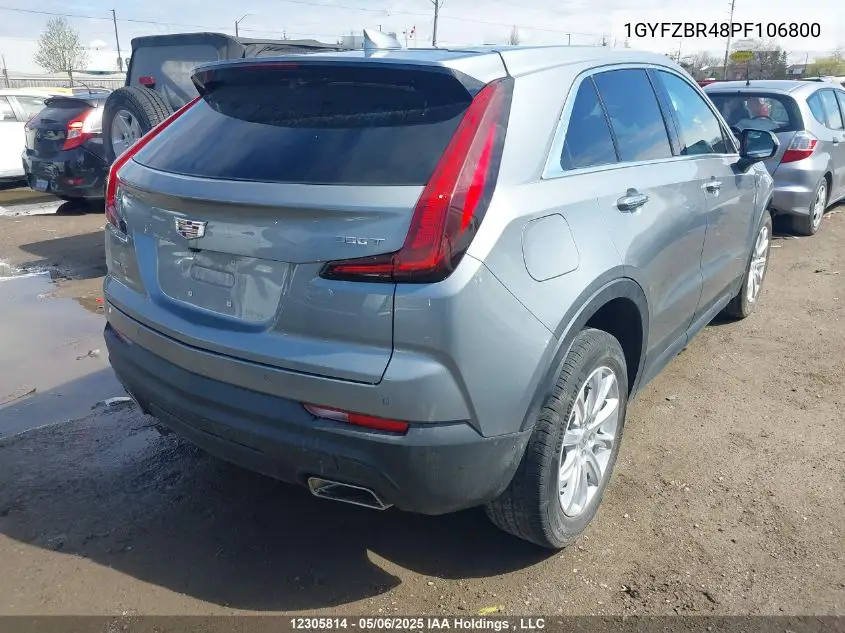 2023 Cadillac Xt4 Luxury VIN: 1GYFZBR48PF106800 Lot: 12305814