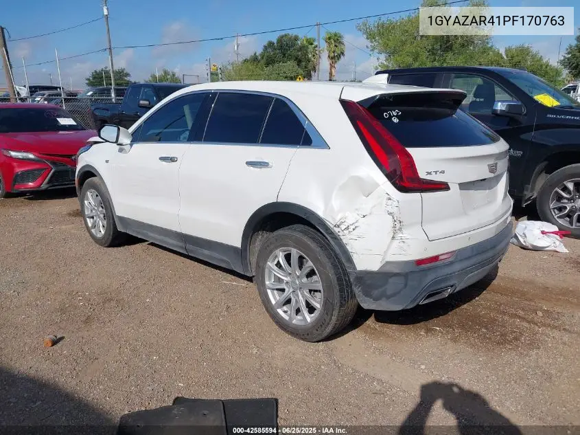 2023 Cadillac Xt4 Fwd Luxury VIN: 1GYAZAR41PF170763 Lot: 42585594