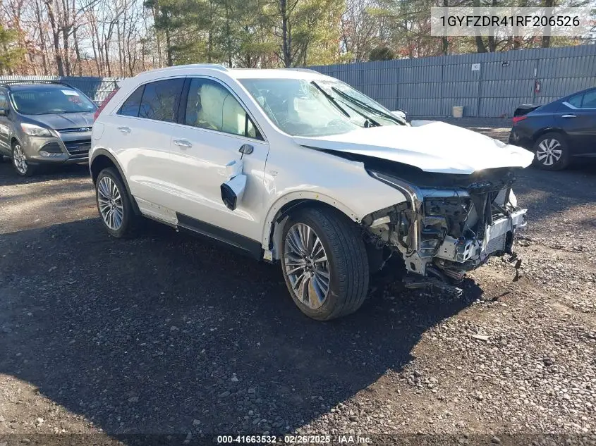 2024 Cadillac Xt4 Awd Premium Luxury VIN: 1GYFZDR41RF206526 Lot: 41663532