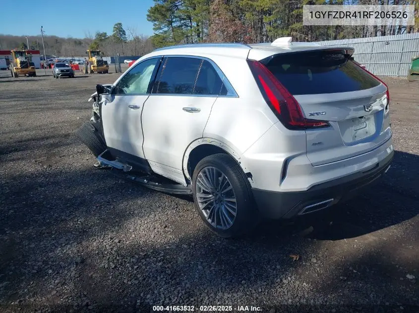 2024 Cadillac Xt4 Awd Premium Luxury VIN: 1GYFZDR41RF206526 Lot: 41663532