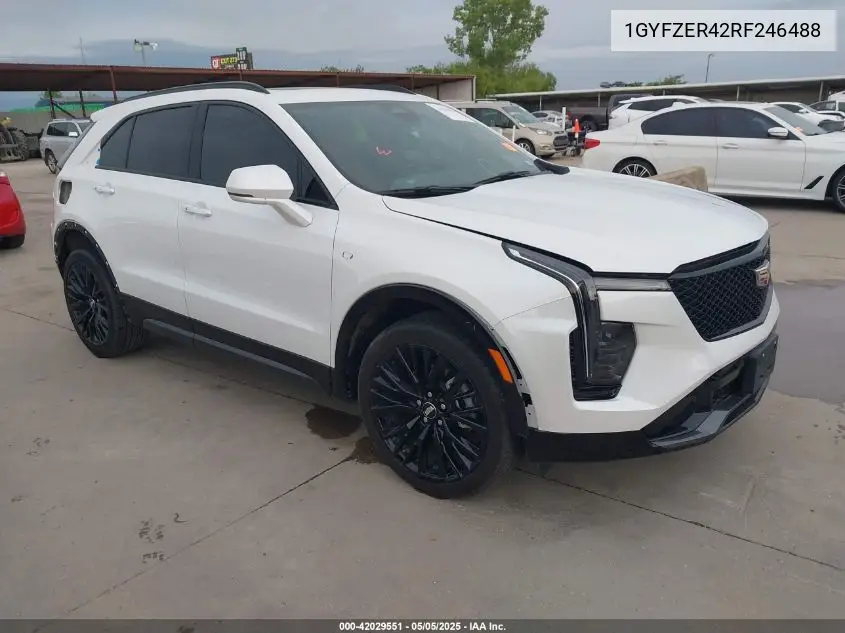 2024 Cadillac Xt4 Fwd Sport VIN: 1GYFZER42RF246488 Lot: 42029551