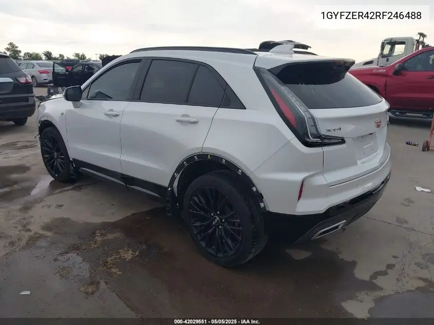 2024 Cadillac Xt4 Fwd Sport VIN: 1GYFZER42RF246488 Lot: 42029551