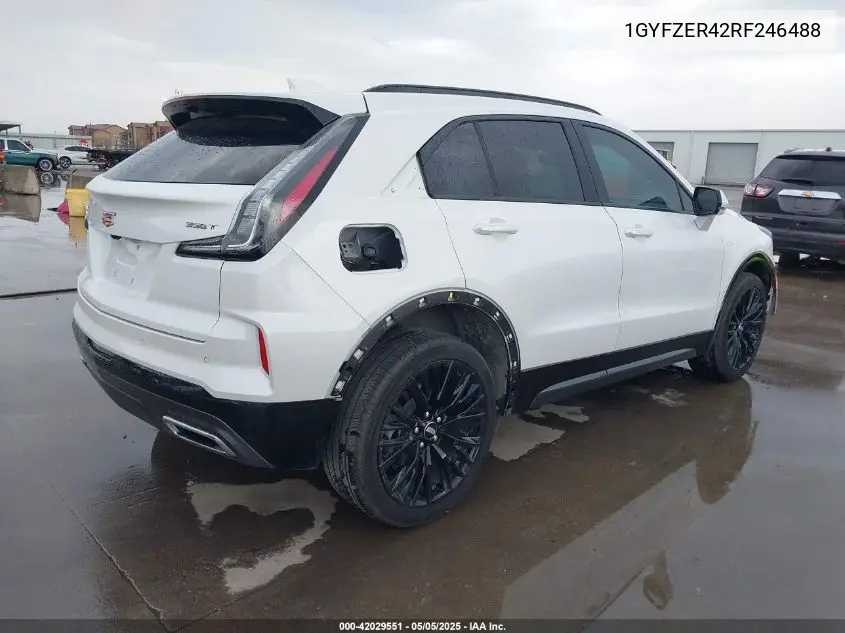 2024 Cadillac Xt4 Fwd Sport VIN: 1GYFZER42RF246488 Lot: 42029551