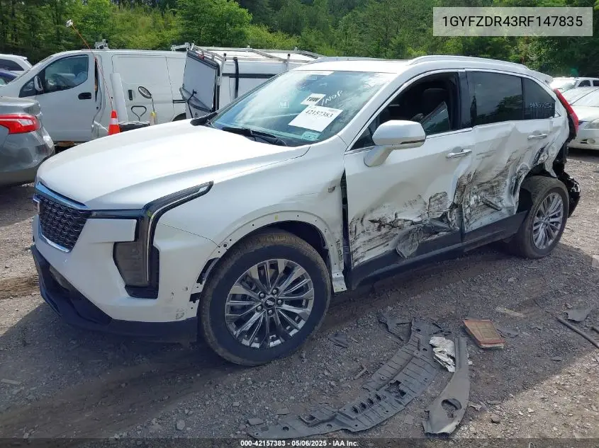 2024 Cadillac Xt4 Awd Premium Luxury VIN: 1GYFZDR43RF147835 Lot: 42157383