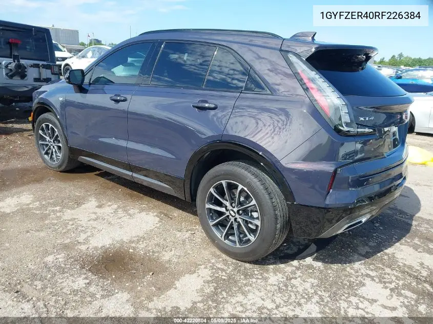 2024 Cadillac Xt4 Fwd Sport VIN: 1GYFZER40RF226384 Lot: 42220804