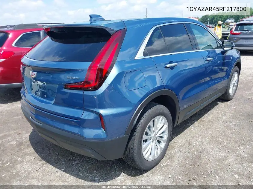 2024 Cadillac Xt4 Fwd Luxury VIN: 1GYAZAR45RF217800 Lot: 42502262