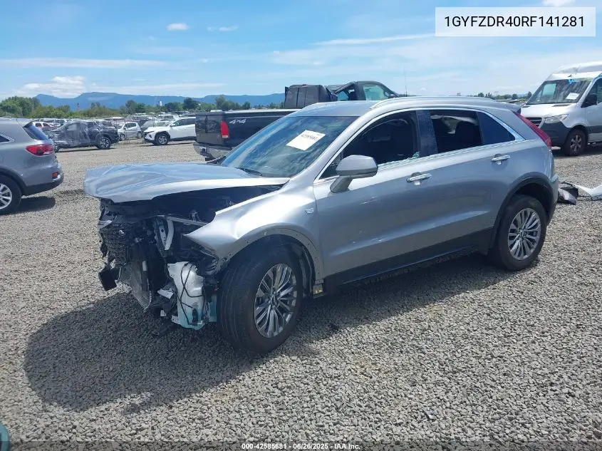 2024 Cadillac Xt4 Awd Premium Luxury VIN: 1GYFZDR40RF141281 Lot: 42585681