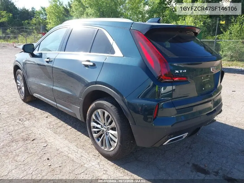 2025 Cadillac Xt4 Fwd Premium Luxury VIN: 1GYFZCR47SF146106 Lot: 42235404