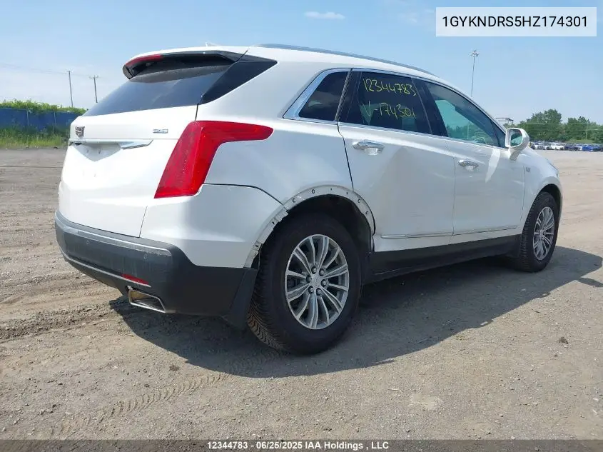 2017 Cadillac Xt5 Luxury VIN: 1GYKNDRS5HZ174301 Lot: 12344783