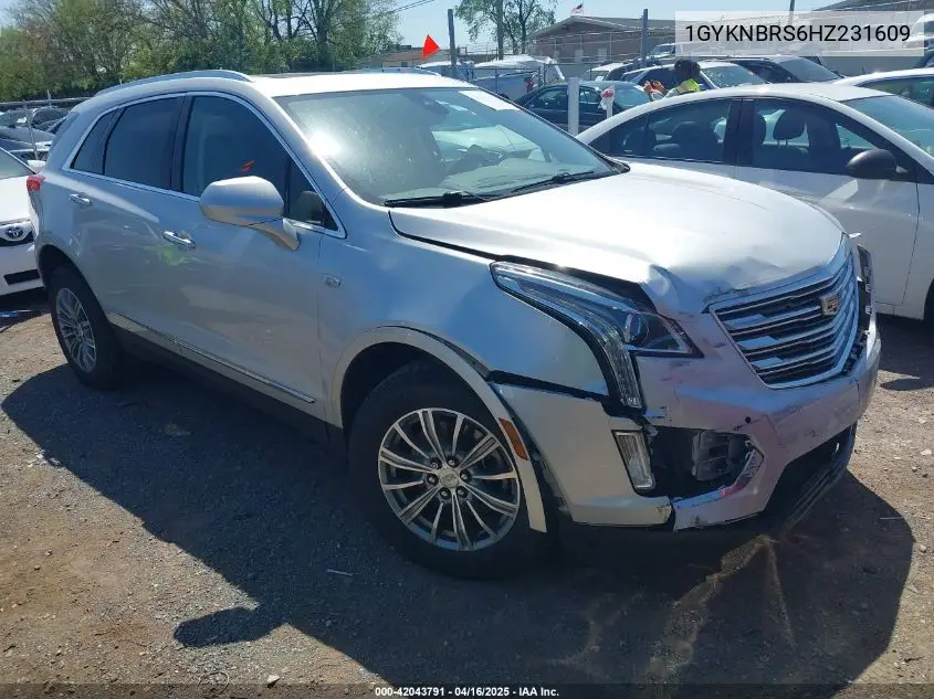 2017 Cadillac Xt5 Luxury VIN: 1GYKNBRS6HZ231609 Lot: 42043791