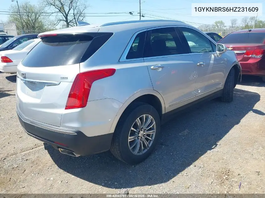 2017 Cadillac Xt5 Luxury VIN: 1GYKNBRS6HZ231609 Lot: 42043791
