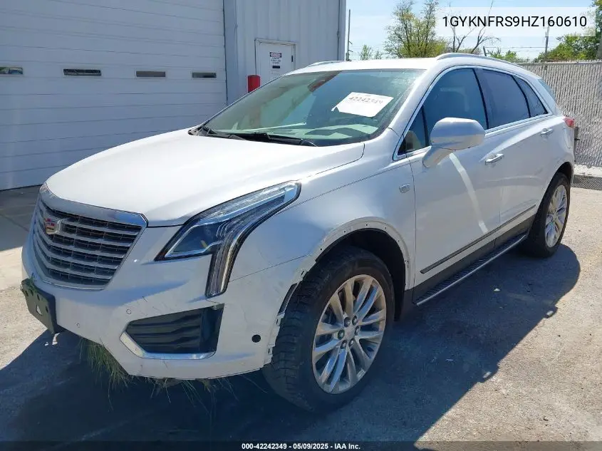 2017 Cadillac Xt5 Platinum VIN: 1GYKNFRS9HZ160610 Lot: 42242349