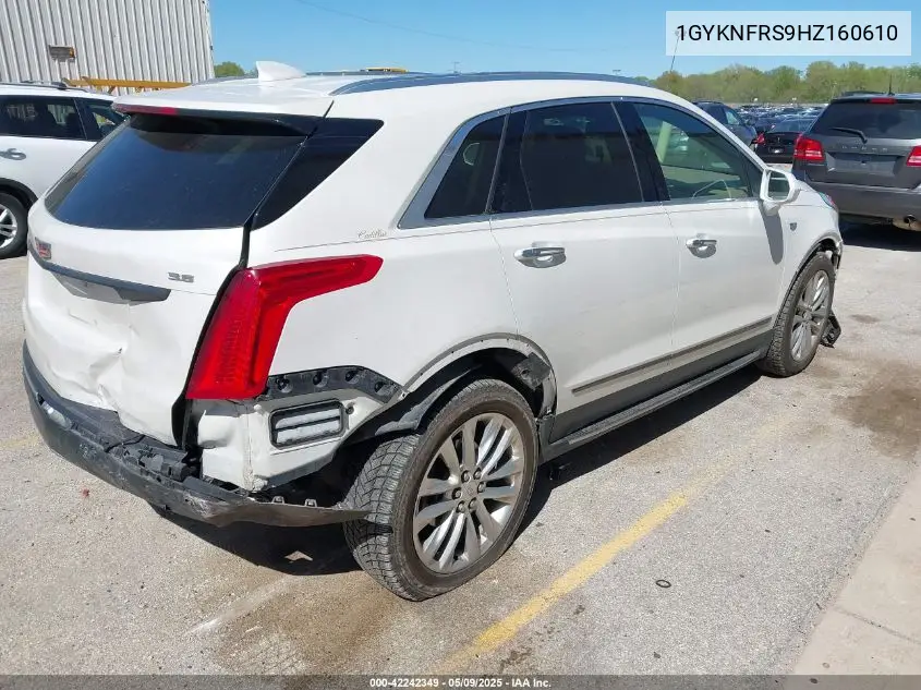 2017 Cadillac Xt5 Platinum VIN: 1GYKNFRS9HZ160610 Lot: 42242349
