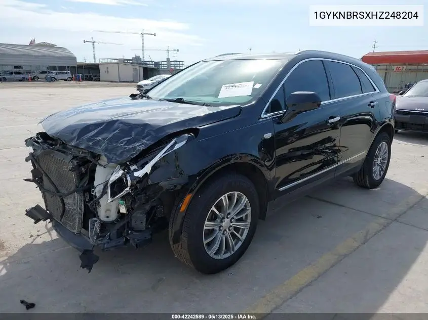 2017 Cadillac Xt5 Luxury VIN: 1GYKNBRSXHZ248204 Lot: 42242589