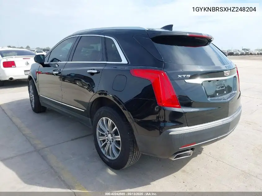 2017 Cadillac Xt5 Luxury VIN: 1GYKNBRSXHZ248204 Lot: 42242589