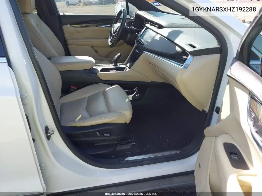 2017 Cadillac Xt5 Standard VIN: 1GYKNARSXHZ192288 Lot: 42550286