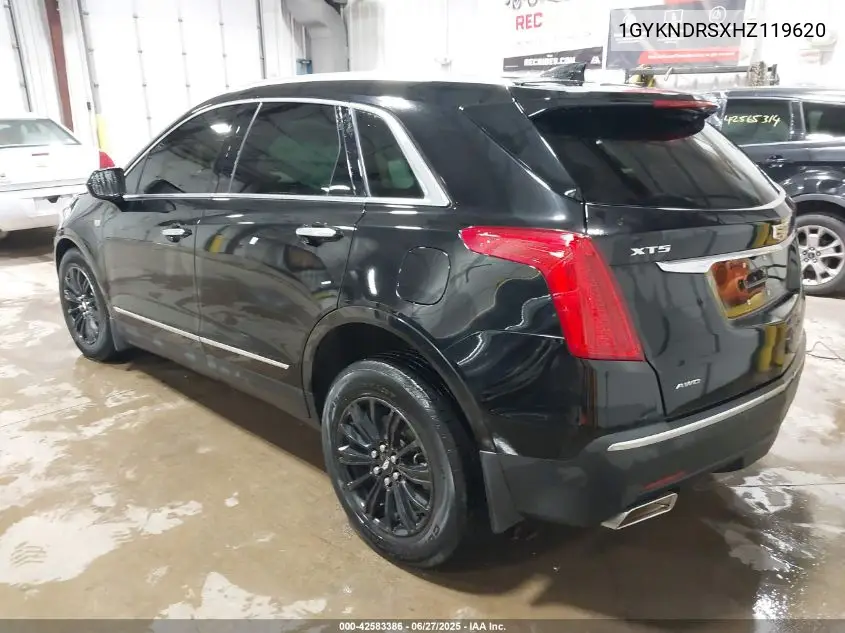 2017 Cadillac Xt5 Luxury VIN: 1GYKNDRSXHZ119620 Lot: 42583386
