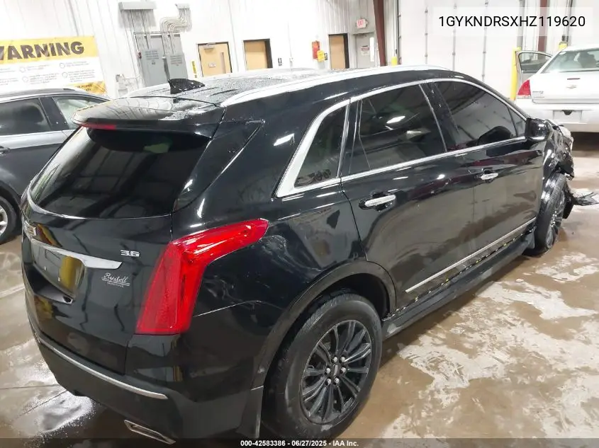 2017 Cadillac Xt5 Luxury VIN: 1GYKNDRSXHZ119620 Lot: 42583386