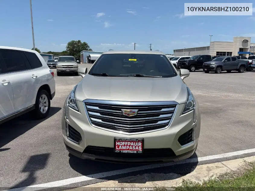 2017 Cadillac Xt5 Standard VIN: 1GYKNARS8HZ100210 Lot: 42583635