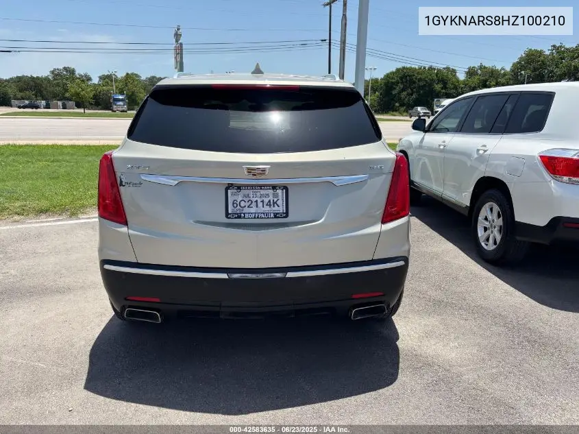 2017 Cadillac Xt5 Standard VIN: 1GYKNARS8HZ100210 Lot: 42583635